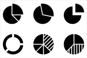 pie chart icon set, vector