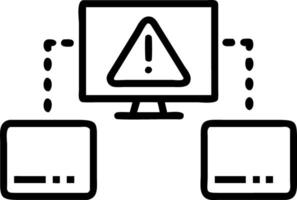 System hacked alert after cyber attack on computer network compromised information internet virus cyber security cybercrime concept as System hacked alert following cyber attack on Clean vector