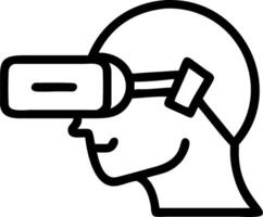 Man wearing VR glasses virtual global internet connection metaverse new experience virtual world metaverse technology innovation futuristic concept as Man experiencing new virtual Clean vector