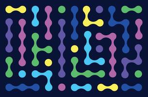 Colorful abstract circuit-like pattern, symbolizing connectivity, data flow, and futuristic technology vector