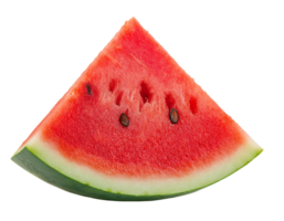 fresh juicy watermelon slice with red pulp and seeds on isolated background png