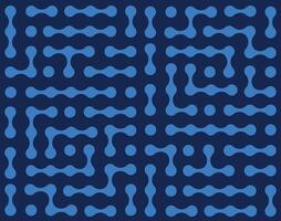 Blue fluid maze pattern with futuristic neon glow, inspired by circuit board and organic shapes vector