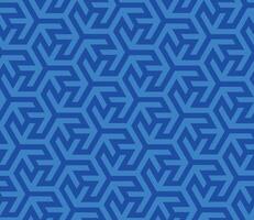 Bright blue interlocking geometric pattern, creating an illusion of depth and intricate connectivity vector