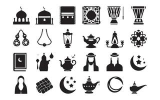 Islamic Silhouettes A Collection of Sixteen Cultural Icons vector