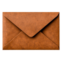 Vintage Brown Envelope with Textured Surface and Closed Flap Design png