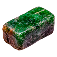 Raw Green Gemstone with Unique Texture and Intriguing Patterns png