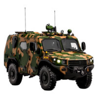 Military Tactical Vehicle in Camouflage Design with Advanced Features png