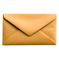Brown Paper Envelope with Flap Closed Isolated on png