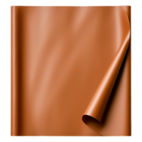 Smooth Brown Paper Texture with Elegant Fold and Curved Edge png