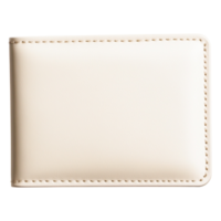 Elegant Minimalist White Leather Wallet on a Solid Background png