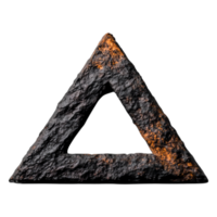 Abstract Black Triangle Shape with Textured Surface and Highlights png