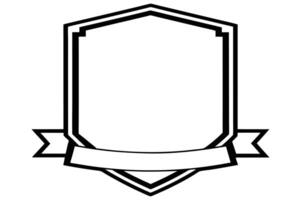 Vintage-Inspired Shield Design with Bold Black and White Contrast vector