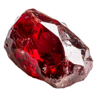 Stunning Red Ruby Gemstone with Sparkling Brilliant Cut Surface png