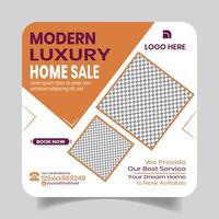 Real Estate Digital Advertisement Post Design vector