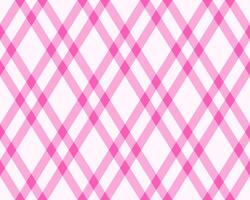 Delightful pink and white diagonal plaid pattern. Perfect for backgrounds, textiles, websites, and more. Clean, modern design adds a touch of feminine charm. Versatile and visually appealing. vector