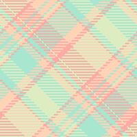 Delightful pastel plaid pattern in soft peach, mint green, and cream. Perfect for textile design, website backgrounds, or any project needing a cheerful, trendy aesthetic. vector