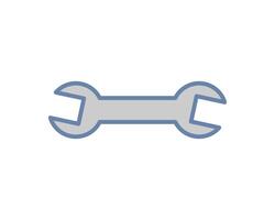 Clean, simple wrench icon. Perfect for websites, apps, and presentations needing a repair, maintenance, or tools theme. Versatile design, easily adaptable to various styles and color schemes. vector