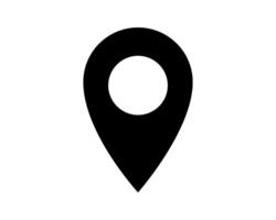 Simple yet effective black location pin icon. Perfect for websites, apps, and presentations needing clear navigation markers. High-resolution, easily scalable for any project. vector