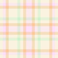 Short check textile background, windowpane texture seamless pattern. Autumn plaid fabric tartan in beige and light colors. vector