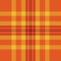 Vibrant autumnal plaid pattern in warm orange and gold hues. Perfect for fallthemed designs, textile prints, website backgrounds, or crafting projects. vector