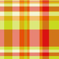 Scottish background textile texture, purity tartan seamless. Halftone pattern fabric plaid check in orange and lime colors. vector