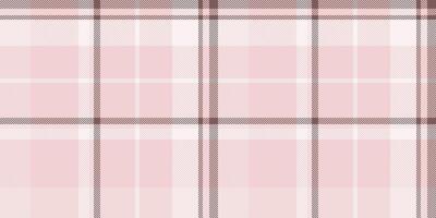 Winter plaid background textile, platform fabric check texture. Us tartan pattern seamless in light and sea shell colors. vector