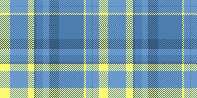 Vibrant pastel blue and yellow plaid pattern. Perfect for textile design, website backgrounds, or fashion projects. Seamless repeat texture offers versatile design potential. vector
