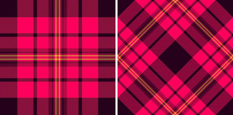 fabric tartan of plaid check textile with a pattern background texture seamless. Set in sunset colors of picture frame ideas.