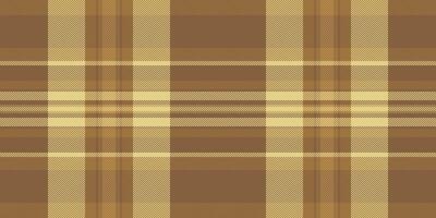 Tape check plaid tartan, trade fabric texture. Pure pattern textile background seamless in orange and yellow colors. vector