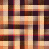 Fall background pattern plaid, neat texture check textile. Dogtooth seamless tartan fabric in orange and dark colors. vector