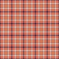 Winter tartan texture fabric, official pattern plaid . Nice check seamless background textile in orange and red colors. vector