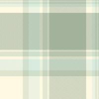 Subtle pastel green and cream plaid pattern. Perfect for textile designs, website backgrounds, or fashion projects. Soft, calming aesthetic evokes serenity and tranquility. vector