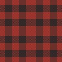 Mockup background pattern textile, seventies seamless tartan. Nostalgic texture fabric plaid check in red and dark colors. vector