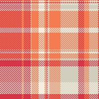 Silky textile fabric plaid, layered seamless pattern. Tracery background check tartan texture in light and orange colors. vector