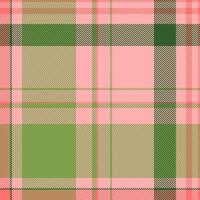 Easter fabric check , satin plaid tartan texture. Amazing pattern seamless background textile in red and green colors. vector