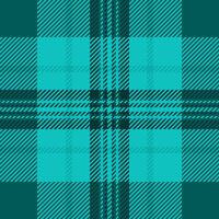 Custom pattern seamless background, grunge textile plaid check. Tile texture tartan fabric in teal and dark colors. vector