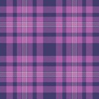 Fluffy pattern tartan , panel texture fabric textile. Christmas card seamless check plaid background in indigo and magenta colors. vector