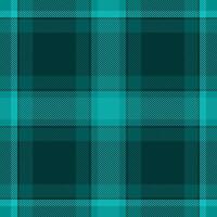 Factory tartan background fabric, oriental check seamless textile. Fur pattern plaid texture in dark and teal colors. vector