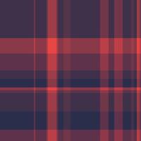 Print background textile seamless, furry plaid texture. Buffalo fabric check tartan pattern in red and dark colors. vector