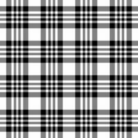 Classic black, white, and gray plaid pattern. Seamless texture ideal for textile design, website backgrounds, or fashion projects. vector