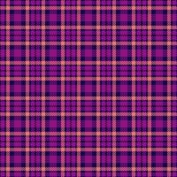 Pretty background texture pattern, cut out plaid textile check. Clan seamless tartan fabric in dark and magenta colors. vector