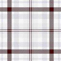 String plaid tartan fabric, celtic texture pattern. Romantic background check textile seamless in white and dark colors. vector