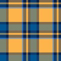 Vibrant yellow, teal, and navy plaid pattern. Perfect for textile design, fashion, apparel, or website backgrounds. Seamless repeat texture offers versatile design possibilities. vector