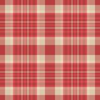 Elegant red and cream plaid pattern. Perfect for textile design, website backgrounds, or crafting projects. Subtle color palette offers versatile use. Seamless repeat for effortless application. vector