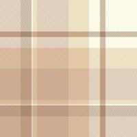 Elegant neutral plaid pattern in soft beige and brown tones. Perfect for textile design, apparel, packaging, or website backgrounds. vector
