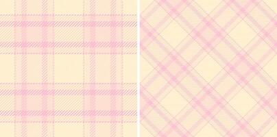 Check pattern seamless of texture fabric plaid with a tartan textile background . Set in pastel colors. Vogue fashion trends for the season. vector