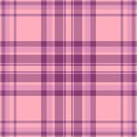 Trendy plaid check, fiber seamless textile fabric. Curve background pattern tartan texture in pink and red colors. vector