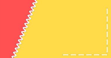 A yellow and red square with a white border vector