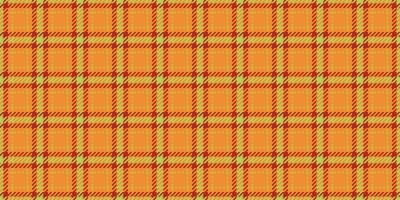 Adorable pattern fabric plaid, dimensional check textile tartan. Backdrop seamless background texture in orange and lime colors. vector