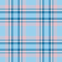 Printout textile background, summer pattern seamless check. Manufacture fabric tartan texture plaid in cyan and light colors. vector